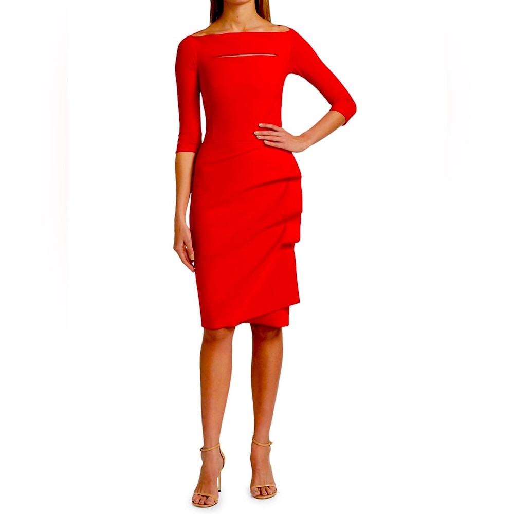 jeanne akrender red Wrap dress